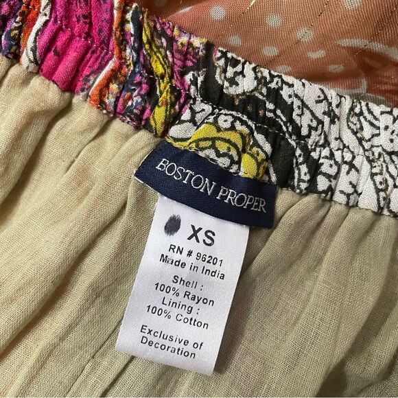 Boston Proper Vintage Boho Paisley Made in India Pleasant Maxi Skirt Size XS - Picture 3 of 9